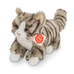 Teddy Hermann Kissa, harmaaraidallinen (18 cm) &ndash; Teddy Hermann