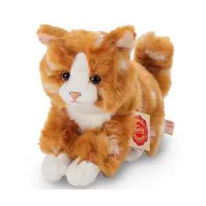 Teddy Hermann Kissa, punaraitainen (18 cm) &ndash; Teddy Hermann