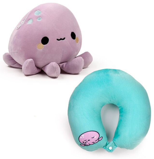 Puckator 2-in-1 Pehmolelu ja matkatyyny – Mustekala