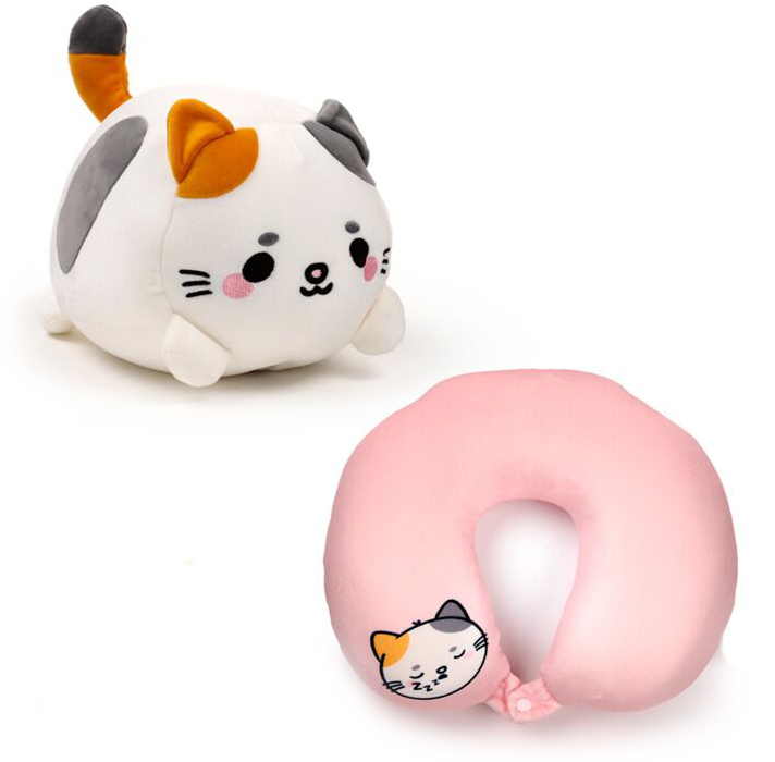 Puckator 2-in-1 Pehmolelu ja matkatyyny – Kissa