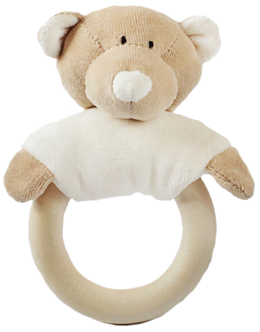Wooly Teddy Rattle - Organic Soft Toys